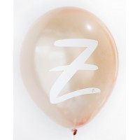 Copper Metallic Alphabet A-Z Printed Balloons